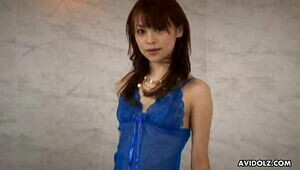 Asian chick, Miina Yoshihara fellates dick, uncensored