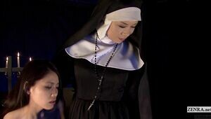 Subtitled HD Japanese spies lesbian nuns