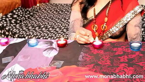 indian aunty mona bhabhi celebrating diwali fuck-a-thon