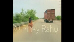 Pinky Bare dare on Indian Highways
