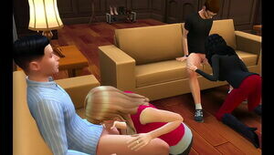 Sims 4: Milfs Swap for a Blowjob Competition