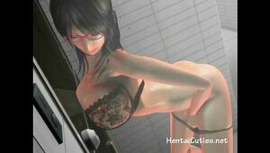 Anime teen in sexy lingerie masturbating