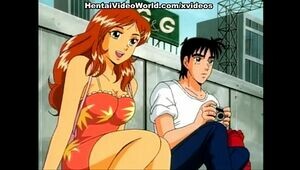 Red-haired anime ultra-cutie smashed in the douche