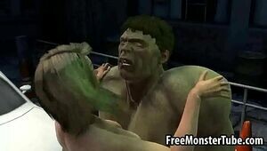 Foxy 3D blonde babe gets fucked hard by The Hulk3-high 1