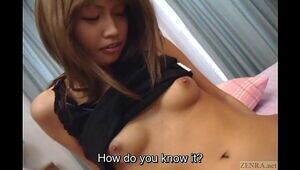 Subtitled uncensored Asian gyaru vibro blow-job have fun