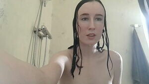 Stunning sandy-haired inexperienced nubile Hanna Drowzee all alone and insatiable Stroking IN Super hot SHOWER.