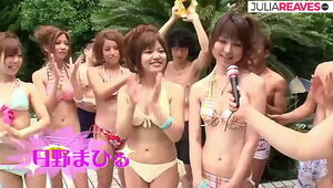 Japanese teen pool party with blow job contest and creampie finish uncensored JAV