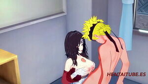 Naruto Anime porn Three dimensional - Kurenai bobjob and pound by Naruto and he pops in her knockers and coochie