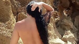 Clara Brazil peladinha, nudist beach in Tambaba