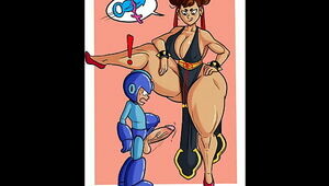 Mega Man and Chun-Li by Wappah