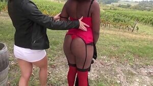 Big tits black Malika gets ass fucked