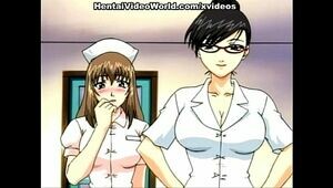 Super-cute anime porn nurse romped on the floor