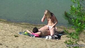 Spy Young German Teen Couple Fuck At Beach in Berlin