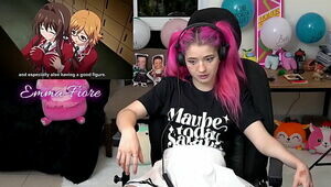 Cute Teen Reacts to Hentai Porn - Emma Fiore