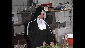 German Nun Booty-fucked In Kitchen