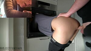 hardworking rearwards housewife take captive there rub-down the oven - dear one rub-down the maid, projectsexdiary