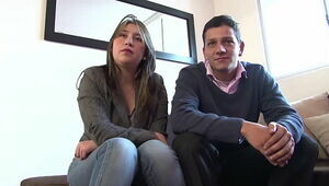 Colombian married couple get bored of the routine and make their first porn video