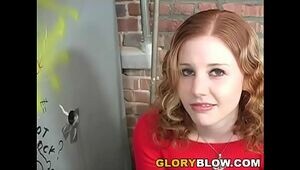 Sandy-haired Virgin Poppens Plays With Big black cock - Gloryhole