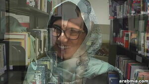 Mia Khalifa Undresses Hijab and Clothes in Library (mk13825)