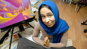Muslim Stepsis Keeps Her Hijab On While Banging Step Brutha - Dania Vega