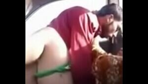 Desi Bhabhi cheating in Car with young caught pakistani