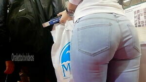 Turkish Candid -  White Jean Perfect Butt