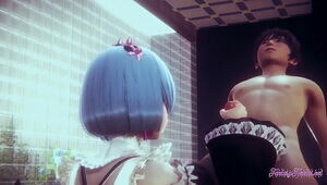 Re Zero Manga pornography - Rem Hand job with Point of view (Uncensored) - Chinese Asian manga anime game pornography