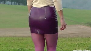 Greatest Cougar High-heeled shoes Tights Latex. Watch pt2 at goddessheelsonline.co.uk