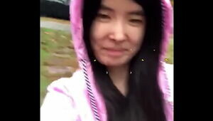 Japanese Nubile publicly unveils herself in the rain!