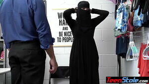 Big-chested nubile thief Delilah Day in hijab penalize porked by a freak LP officer