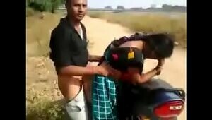Desi Bhabhi Giving Blowjob & Fucked Doggy on Bike